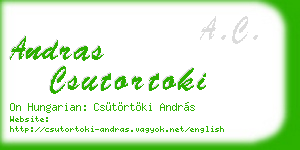 andras csutortoki business card
